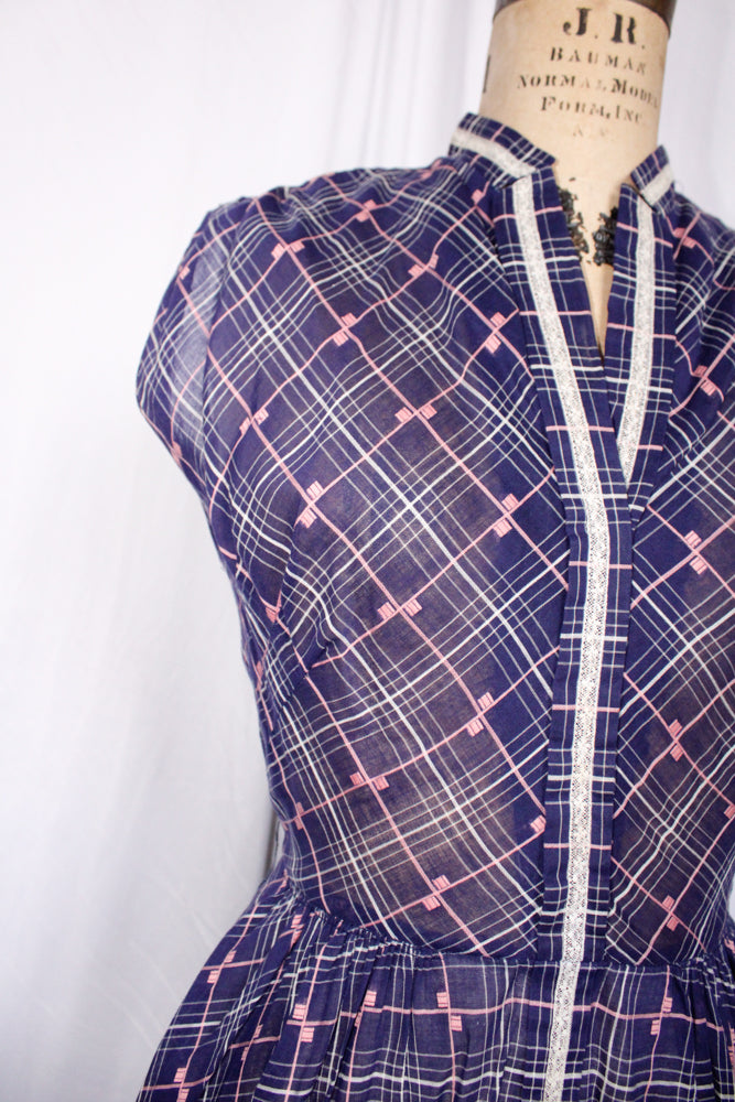 1950s R&K Originals Purple Day Dress - Small