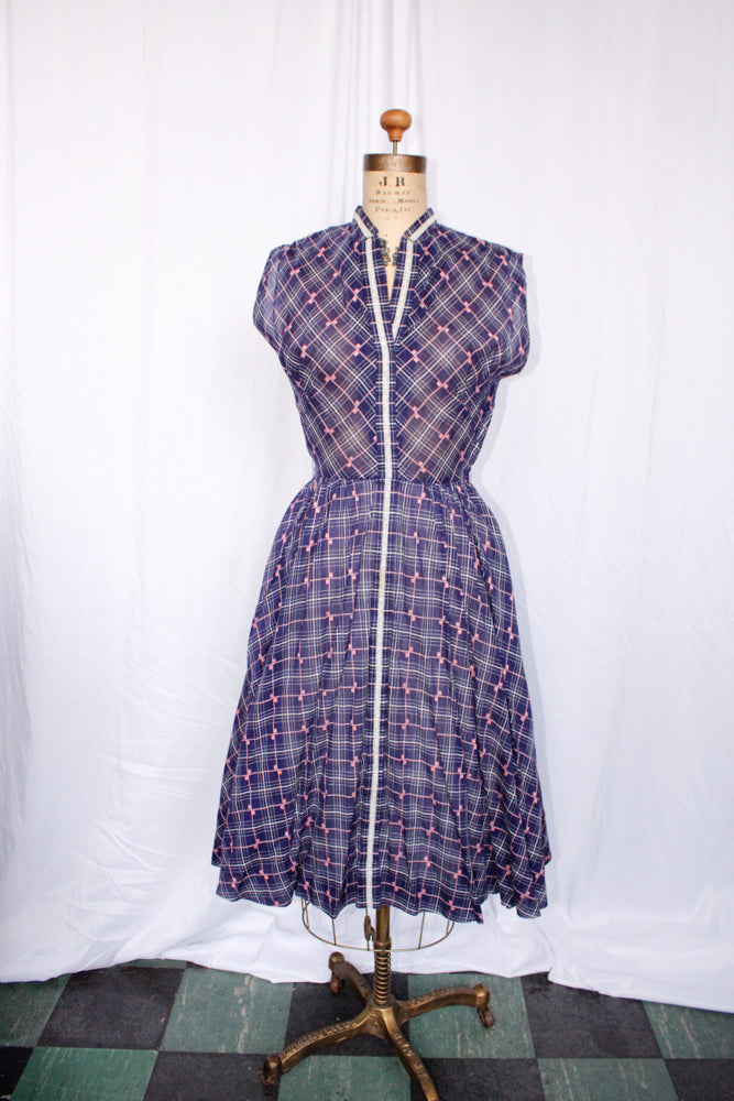1950s R&K Originals Purple Day Dress - Small