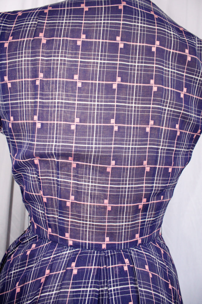 1950s R&K Originals Purple Day Dress - Small