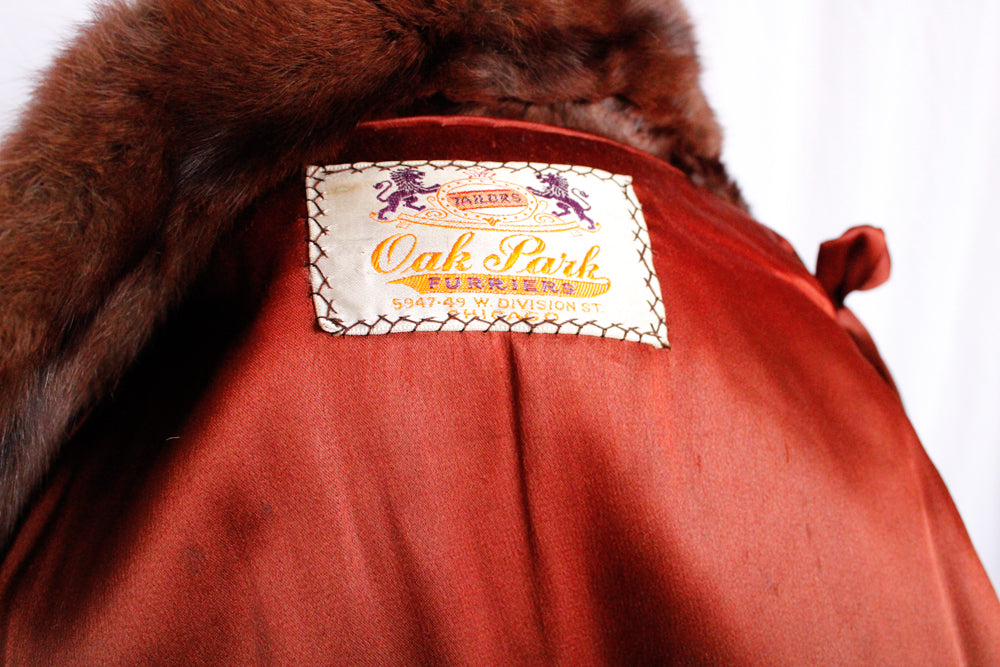 1940s Marmot Fur Cape with Muff - o/s