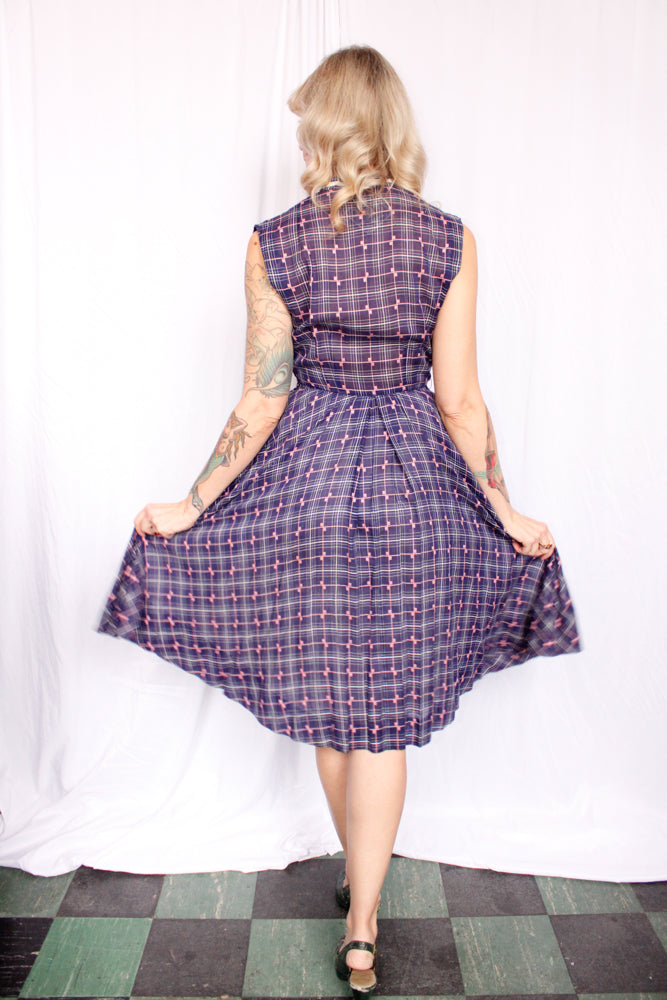 1950s R&K Originals Purple Day Dress - Small