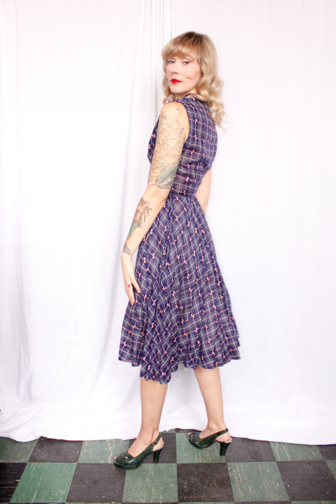 1950s R&K Originals Purple Day Dress - Small