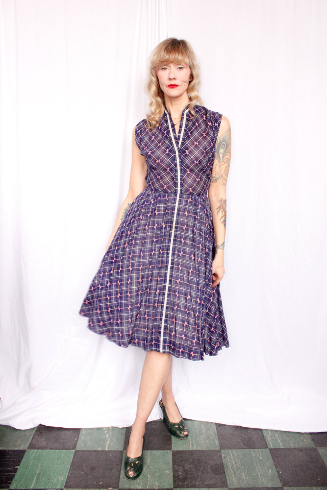 1950s R&K Originals Purple Day Dress - Small