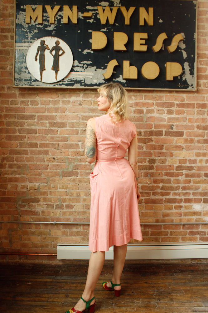 1950s Henry Rosenfeld Striped Shirtwaist Dress - Small