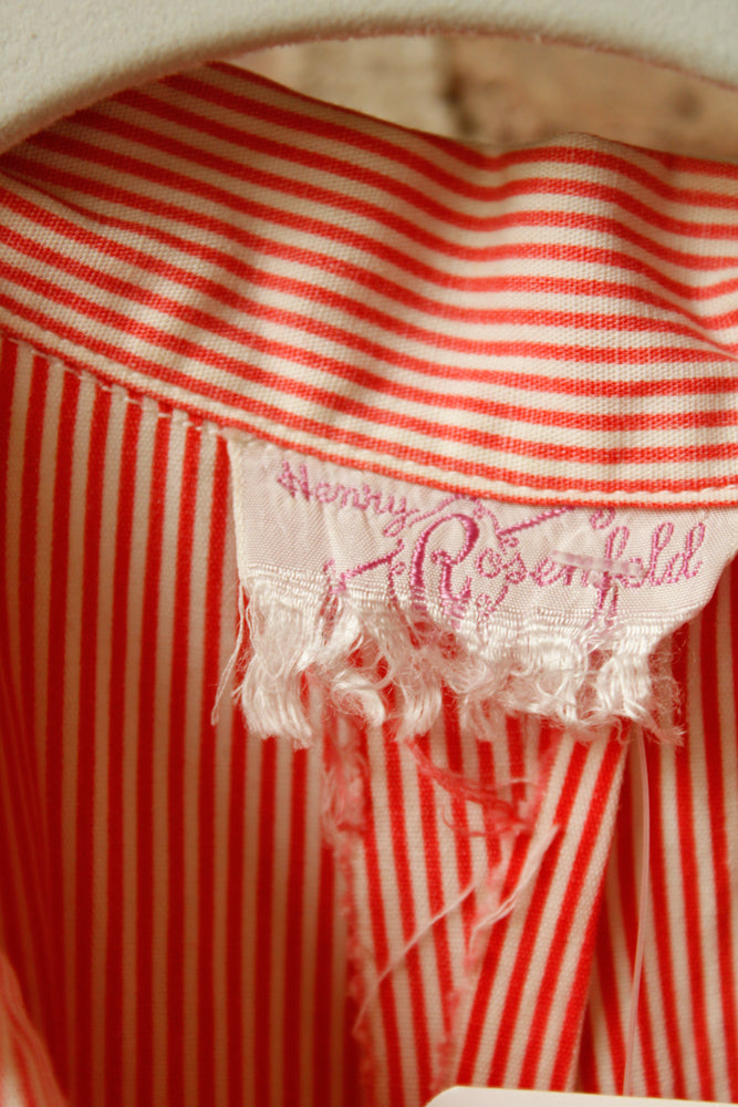 1950s Henry Rosenfeld Striped Shirtwaist Dress - Small