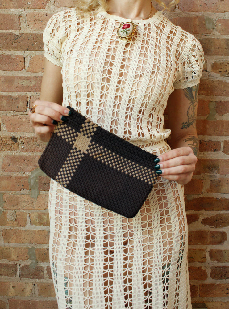 1930s Knit Clutch Bag