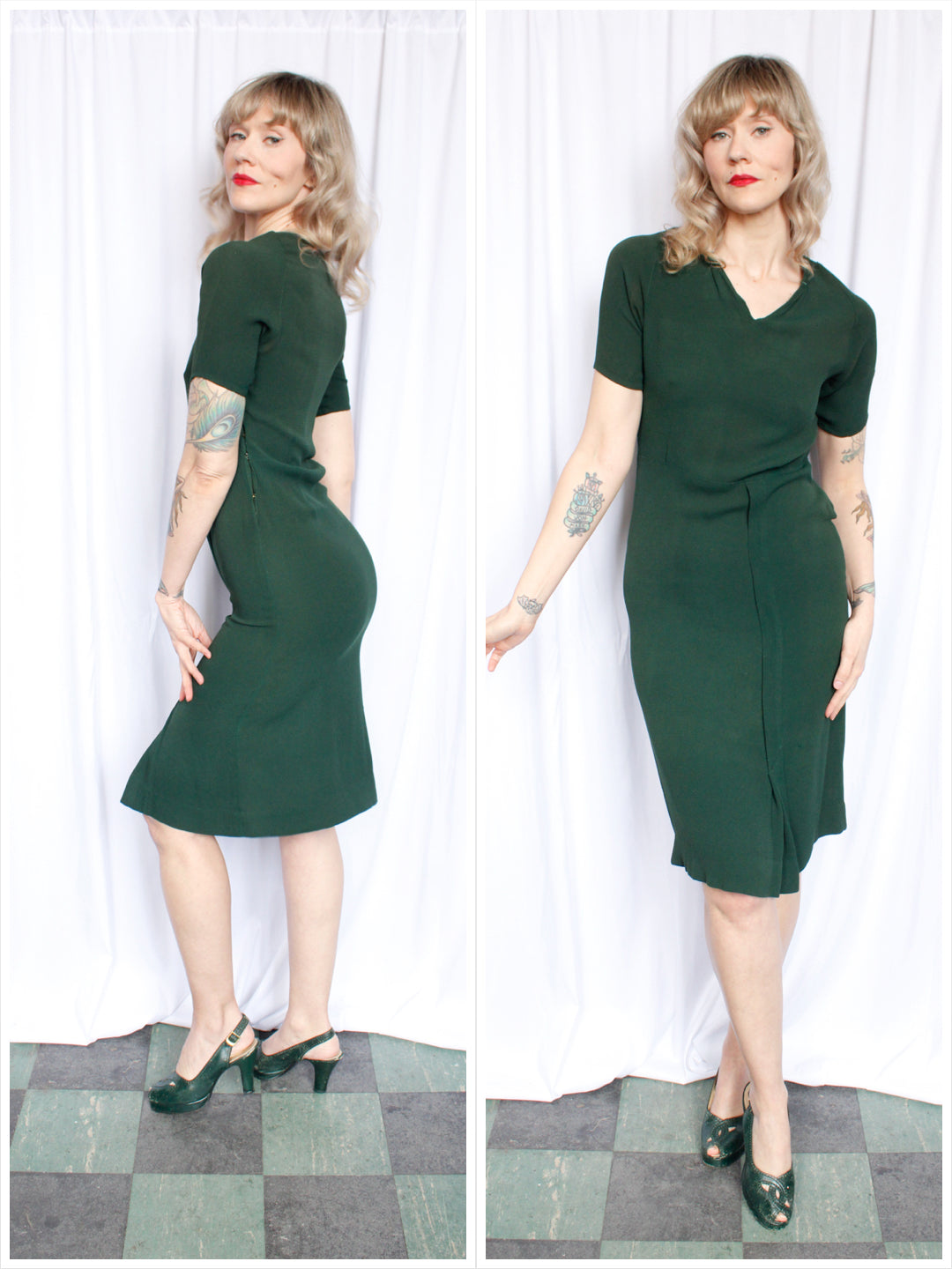 Green 1930s outlet dress