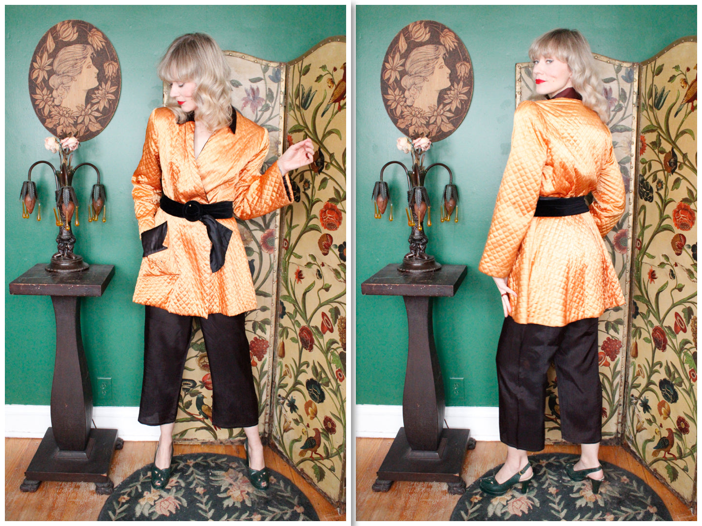 1940s Copper & Black Lounge Suit