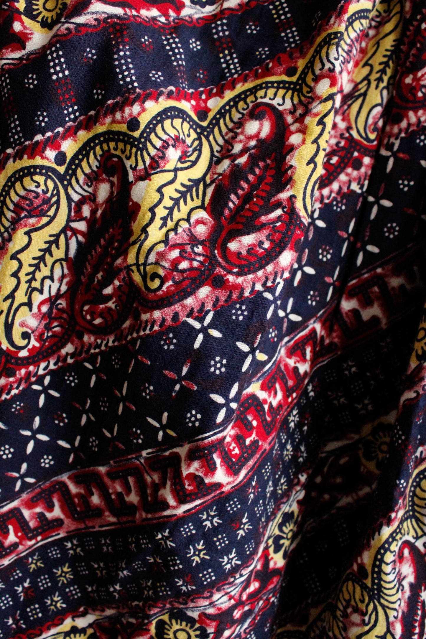 1940s Convertible 9-way Batik Summer Dress - XS