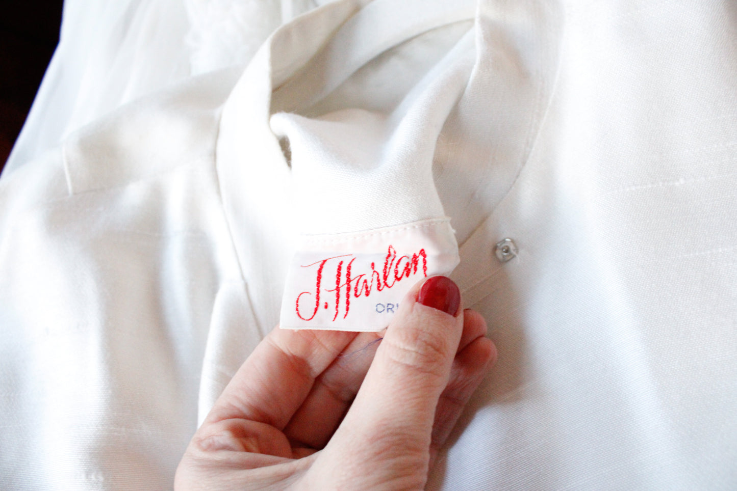 1960s Winter White Silk Dress & Jacket - Small