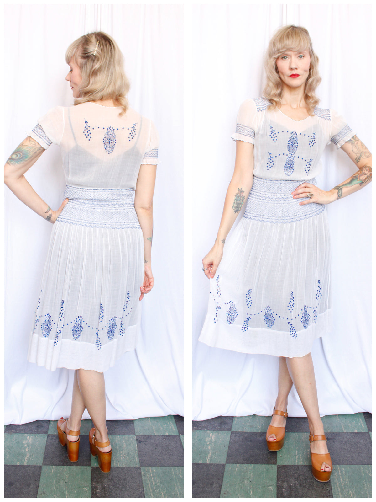 Hungarian embroidered outlet dress