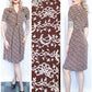 1930s L'Aiglon Brown & White Floral Puff Sleeve Dress - S/M