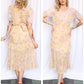 1930s Maie Frocks Cotton Purple Daisy Summer Dress - Med