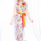 1930s Summer Floral Rayon Gown - S/M