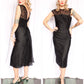 1950s Lace Cocktail Dress - Medium
