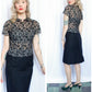 1950s Illusion Lace "Blouse de Jour" Blouse - Xsmall