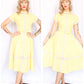1950s Yellow Gingham Cotton Day Dress - Small