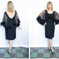 1960s Feather Cocktail Dress - Medium
