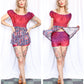 1970s NWT Paisley and Purple Tunic and Hot Shorts Set - S/M