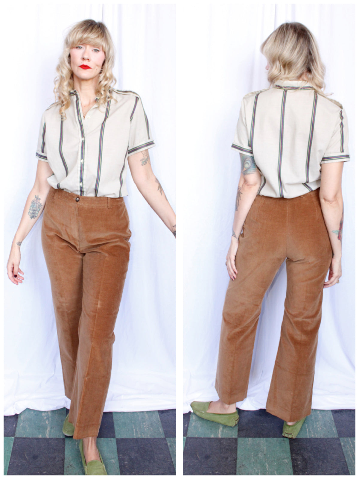 1990s Paul Stuart Mid Rise Corduroy Pants - 31" waist