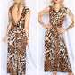 Y2K 2000s Cheetah Print Jersey Jumpsuit - Xs/S