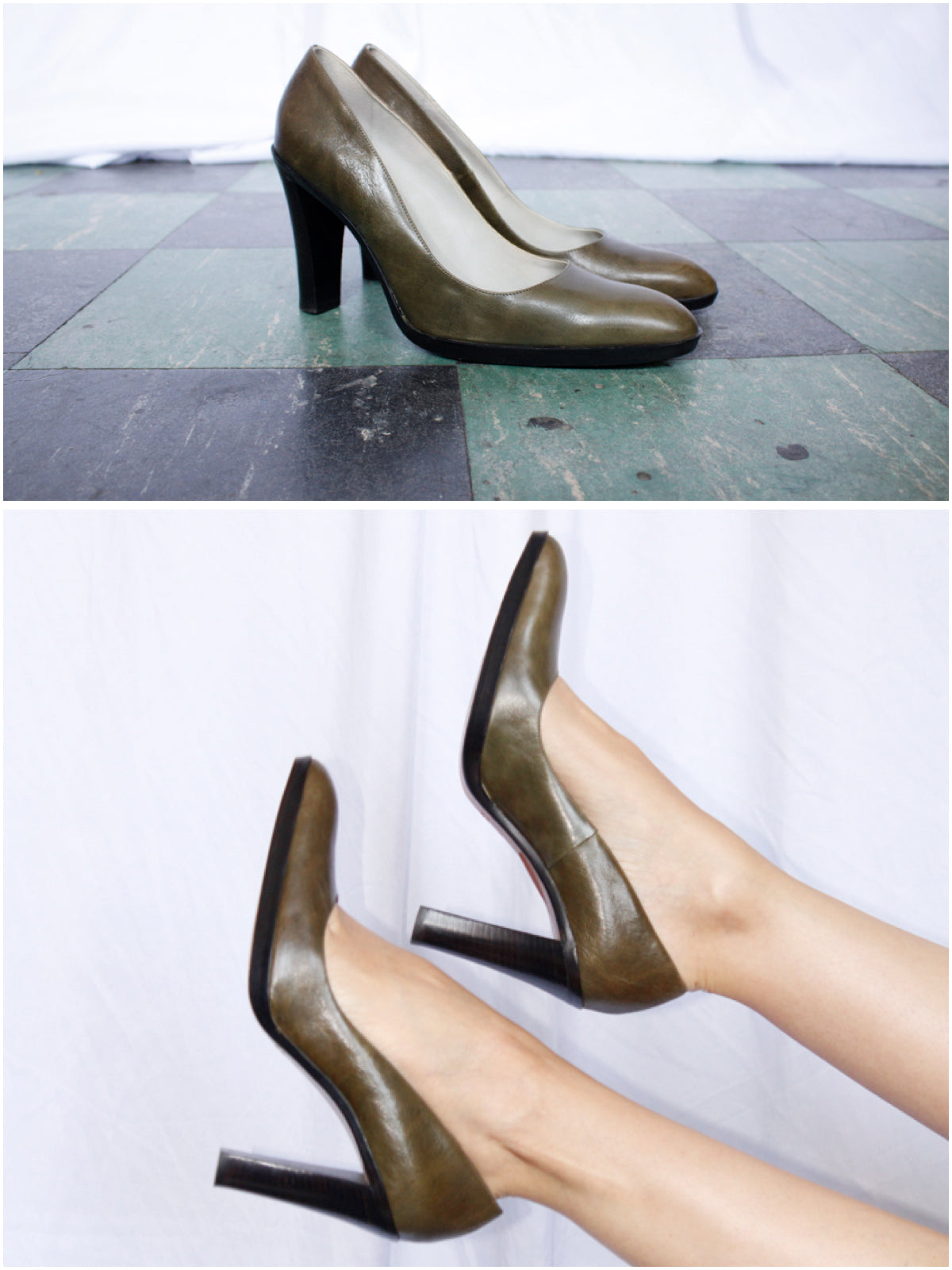 1990s Designer Diana Boussard Leather Heels - 8.5M