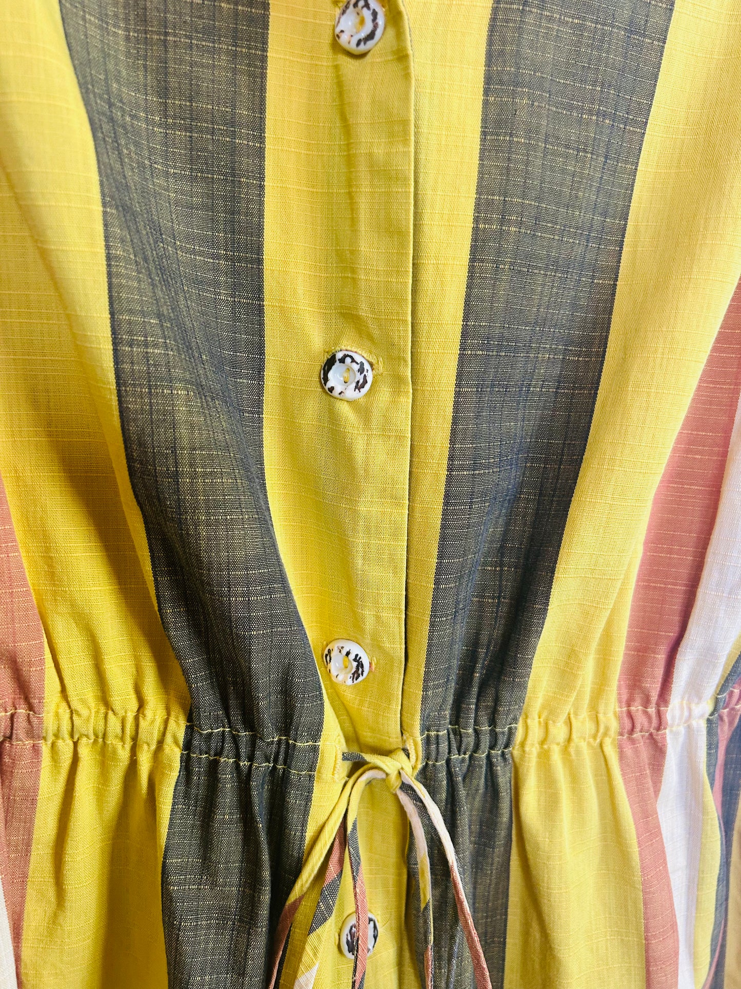 1950s Catalina Cotton Striped Playsuit Romper - Small