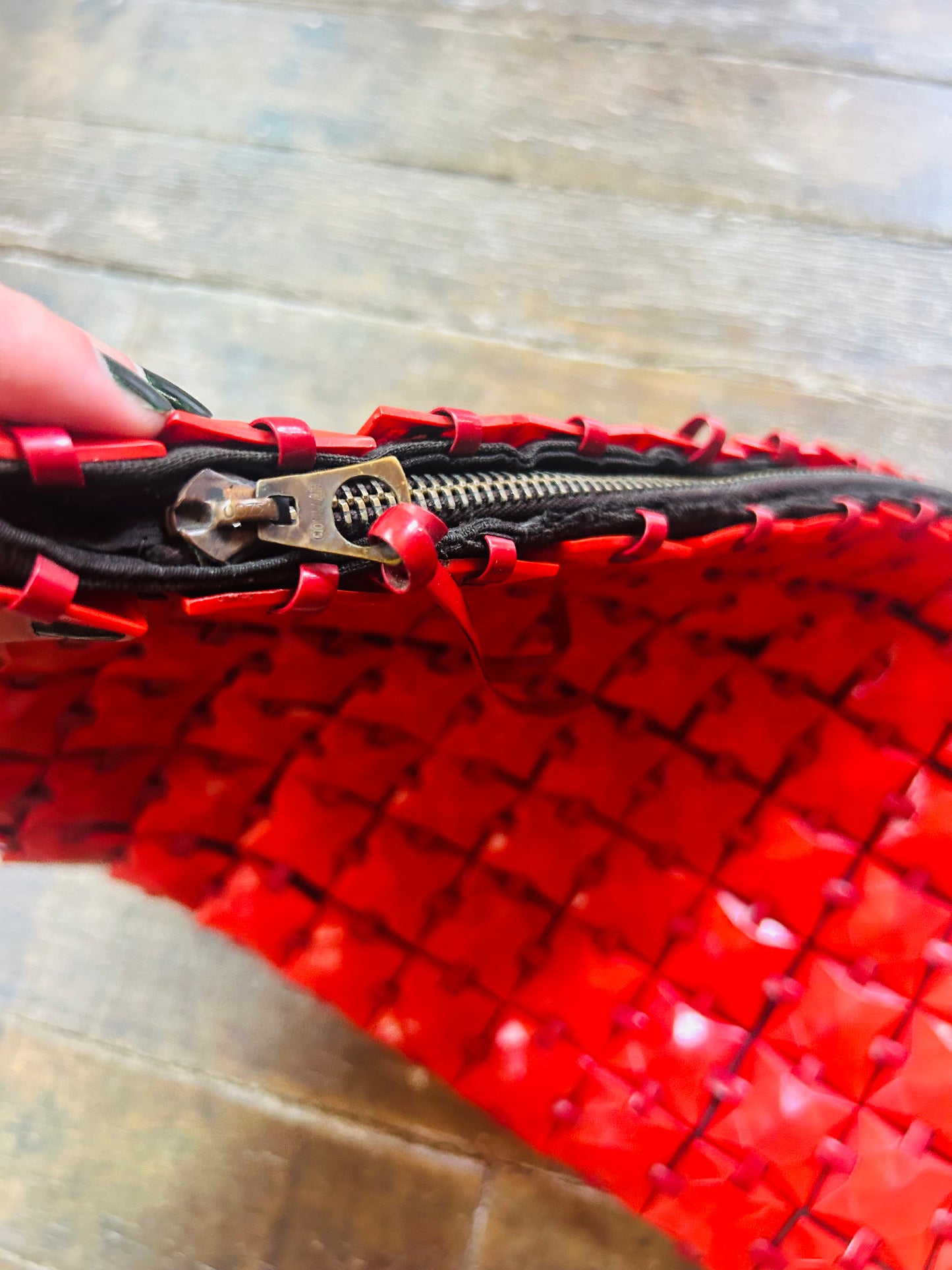 1940s PlasticFlex Red Clutch