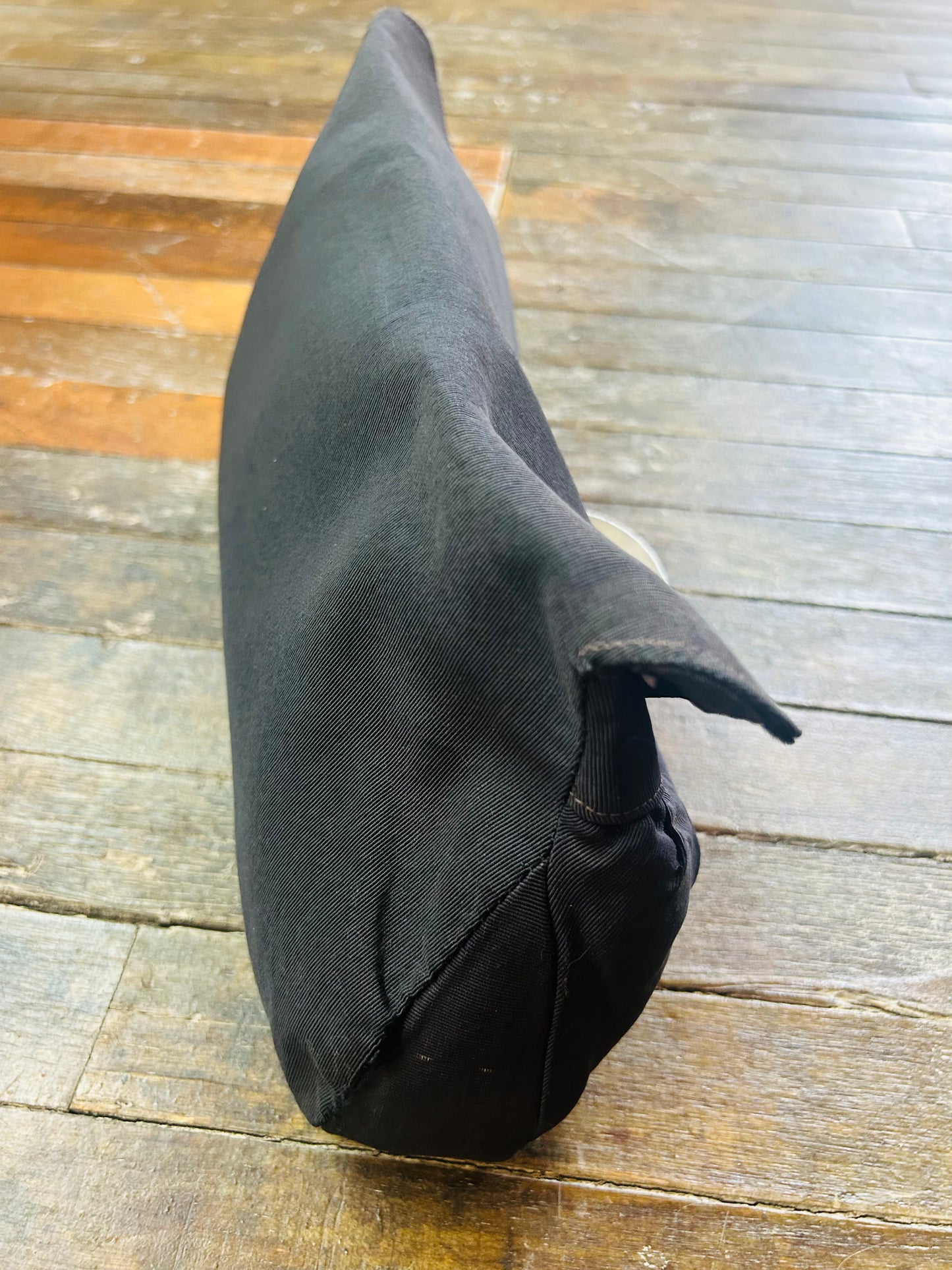 1940s Rayon Navy Clutch with Lucite Detail