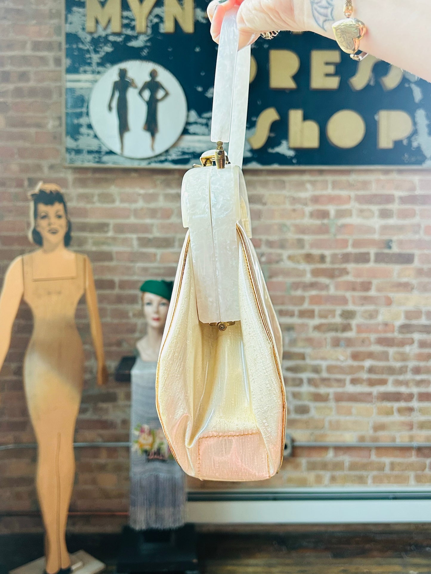 1950s Rialto Jeweled Vinyl Purse 