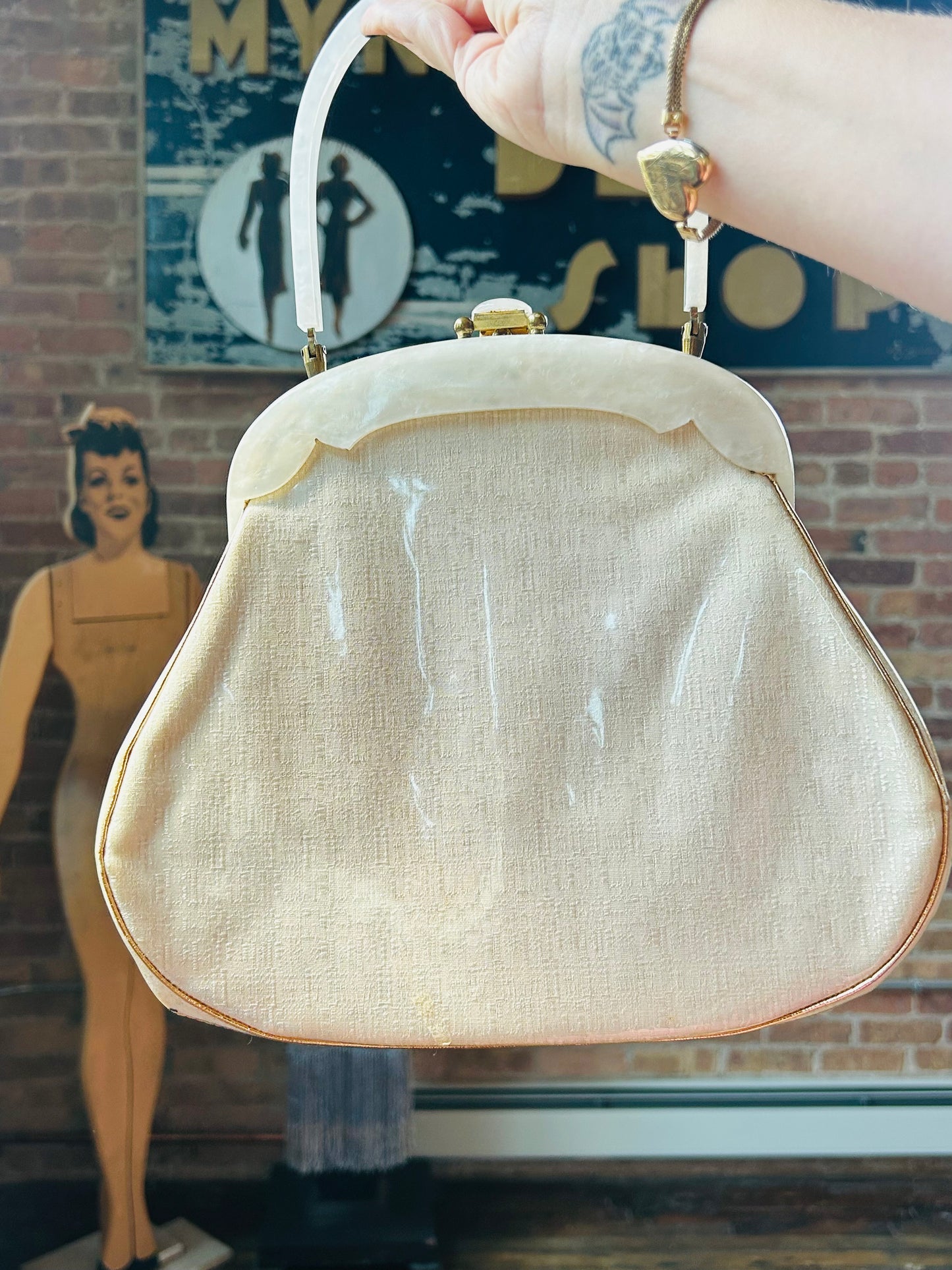1950s Rialto Jeweled Vinyl Purse 