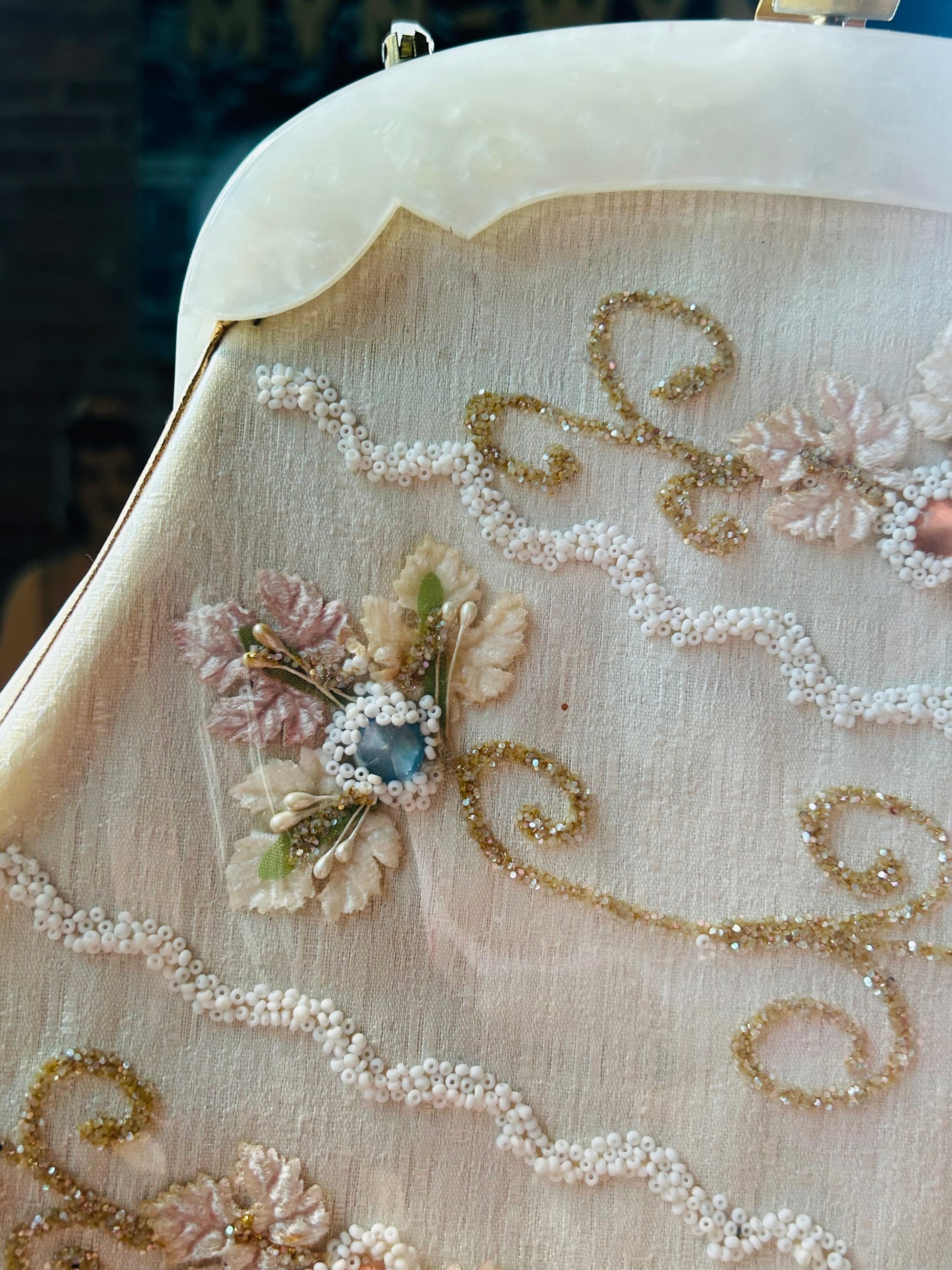1950s Rialto Jeweled Vinyl Purse 