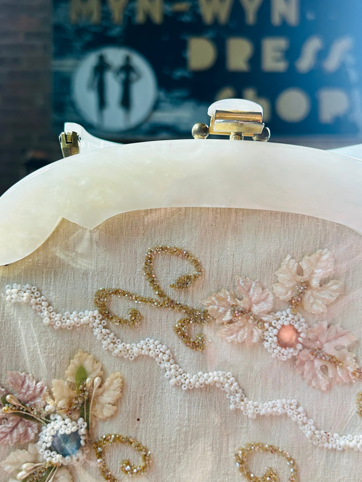1950s Rialto Jeweled Vinyl Purse 