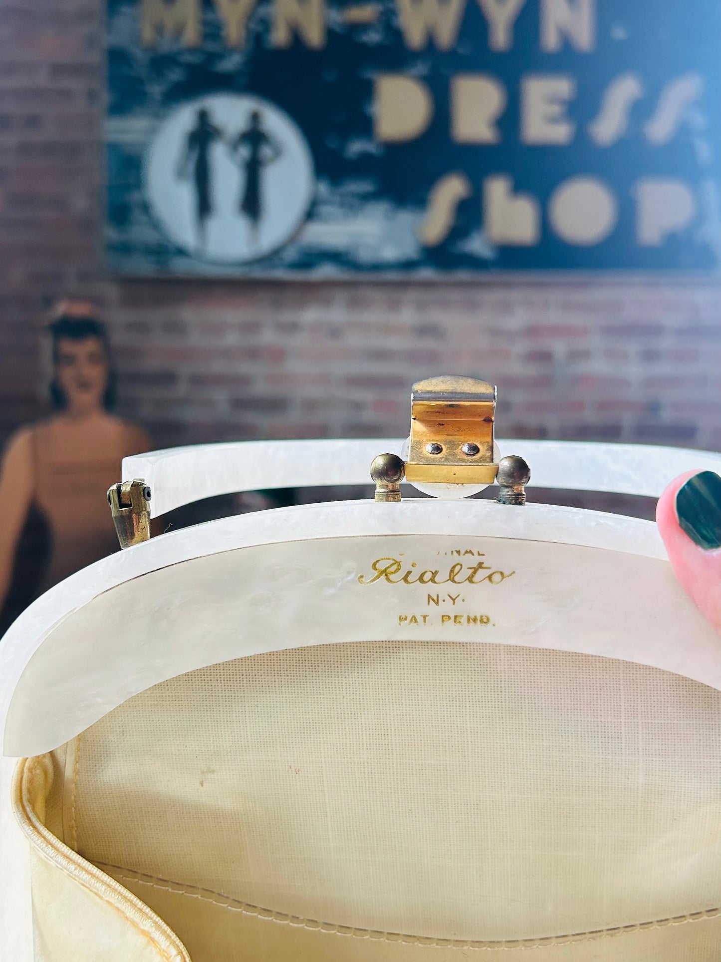 1950s Rialto Jeweled Vinyl Purse 