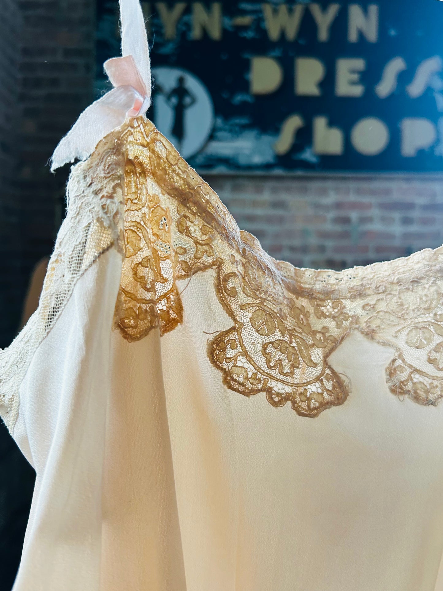 1920s Silk & Lace Parisian Step In Lingerie - Medium