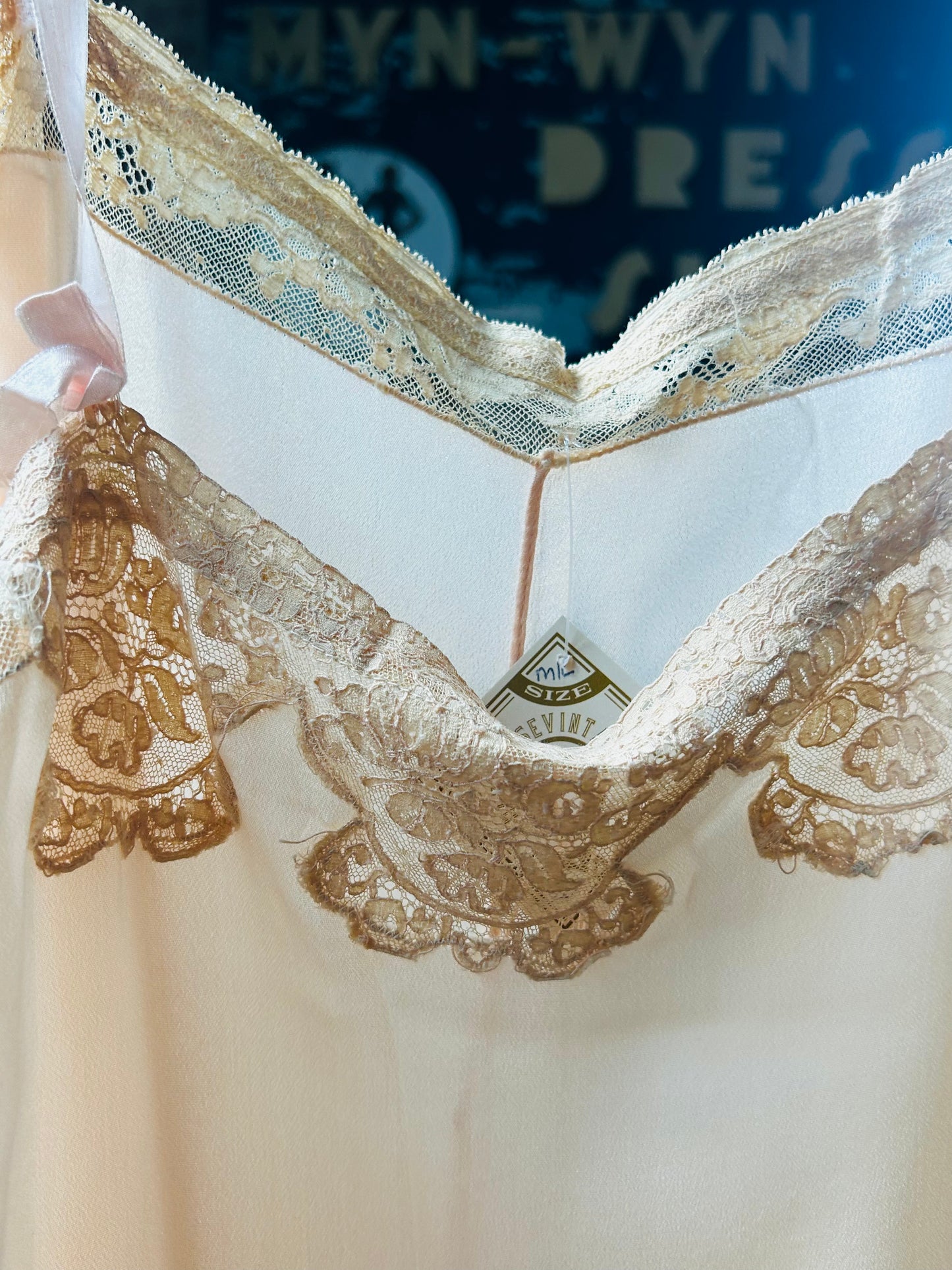 1920s Silk & Lace Parisian Step In Lingerie - Medium