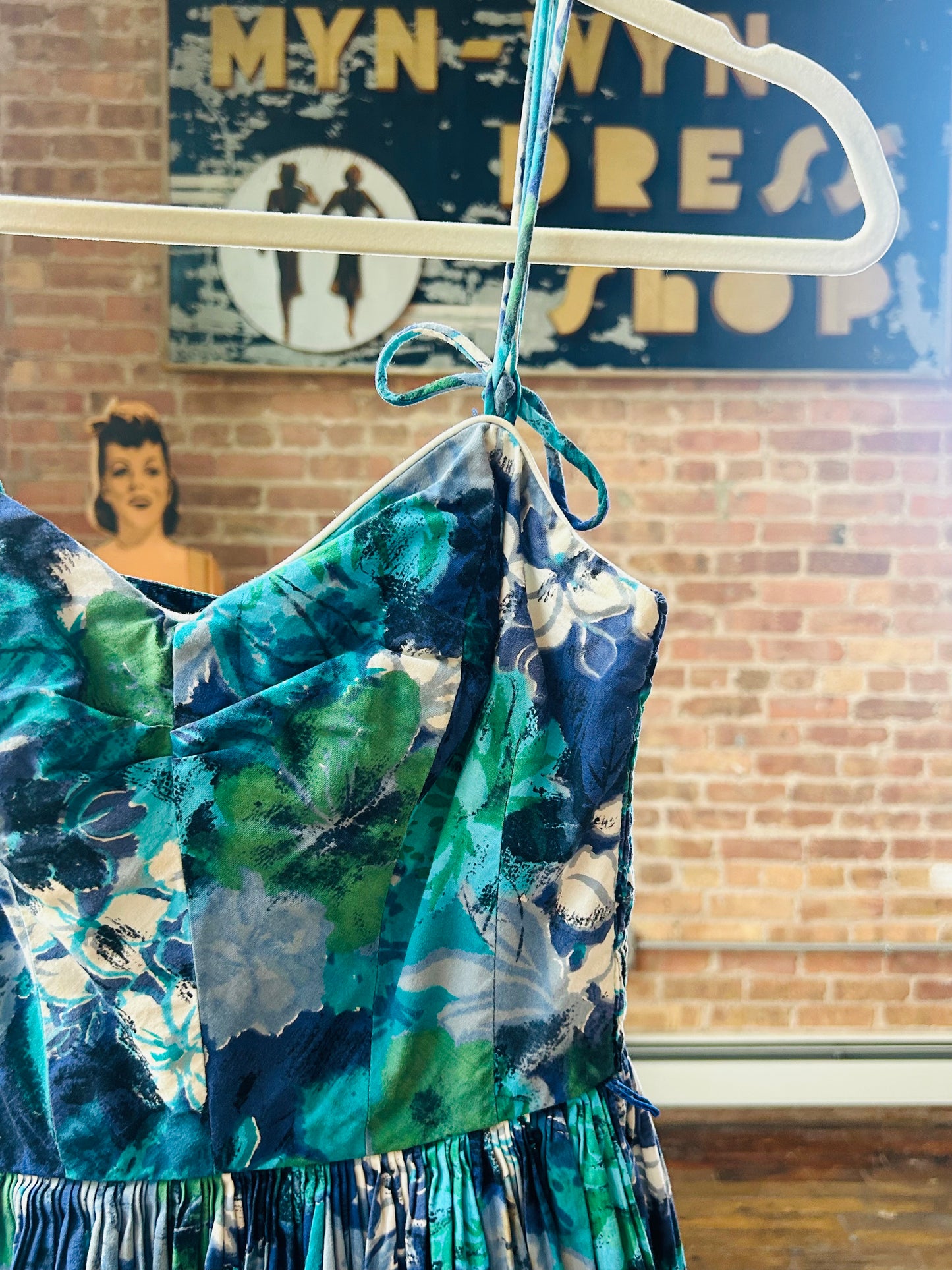 1950s Candi Jones Floral Hawaiian Dress - Xs/S