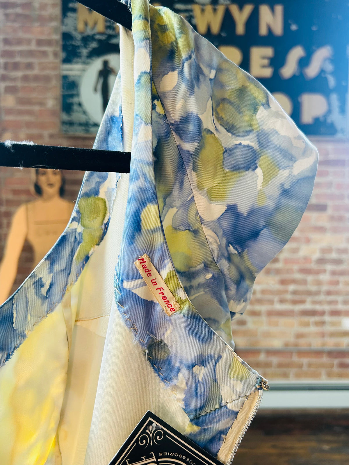 1950s French Silk Floral Dress - Medium 