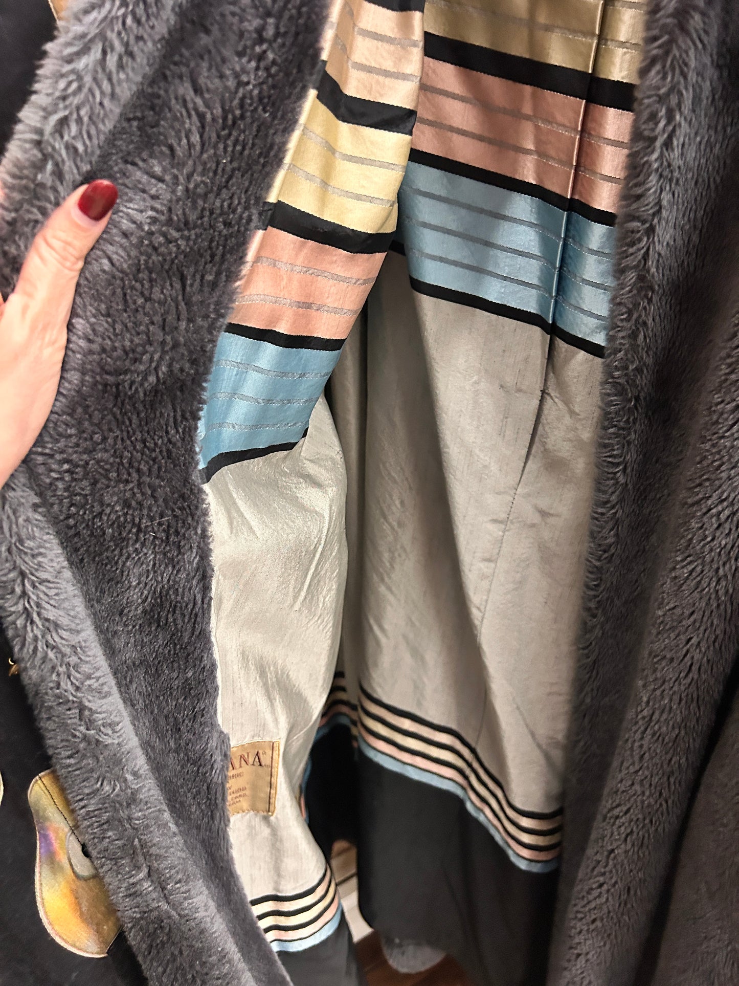 1940s Marshal Fields & Co Teddy Bear Swing Coat - Large