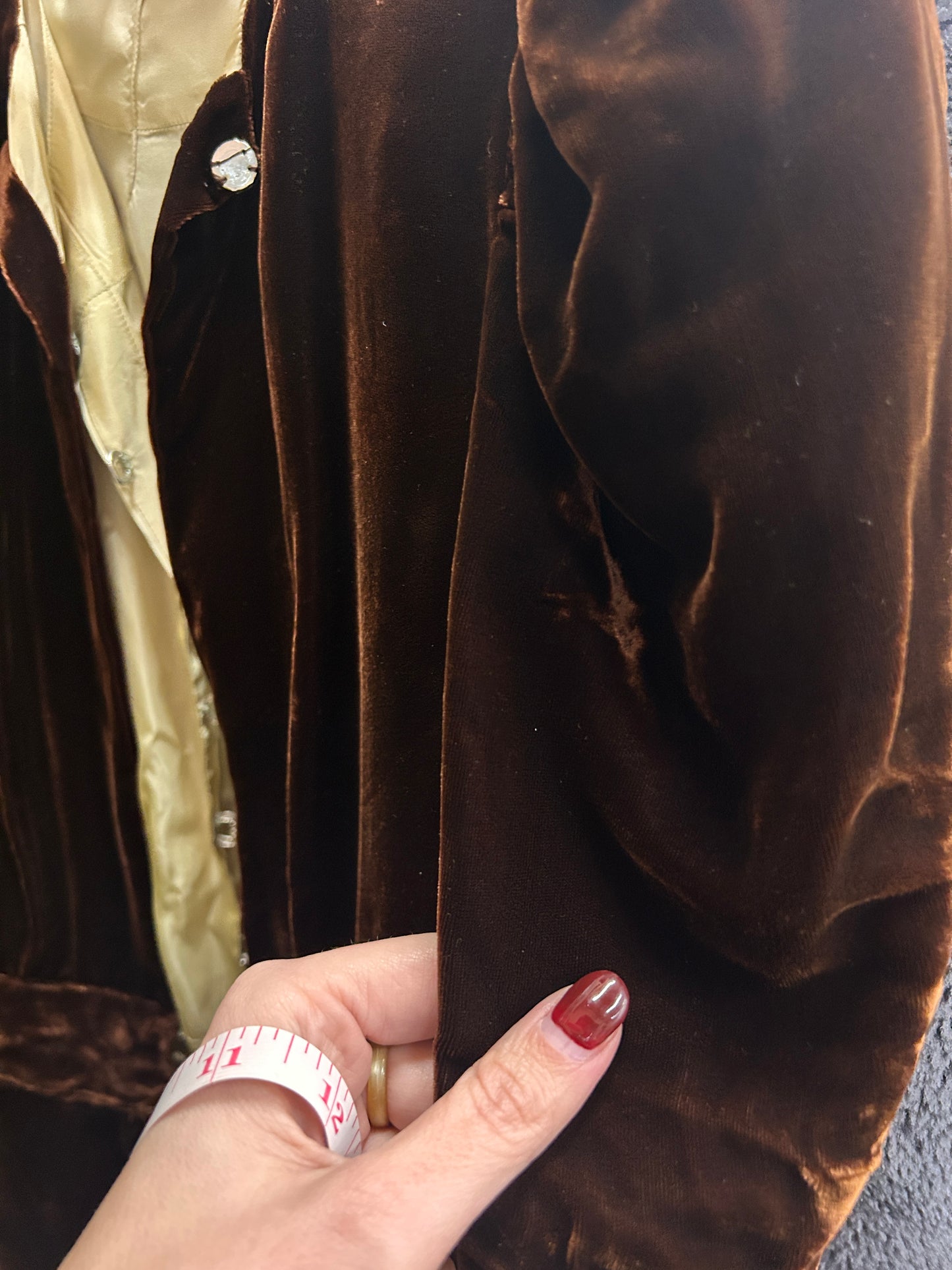 1930s Chartreuse Taffeta Gown with Silk Velvet Jacket - S/M