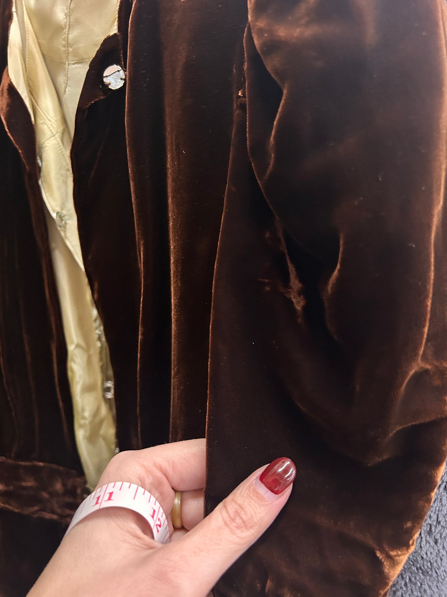 1930s Chartreuse Taffeta Gown with Silk Velvet Jacket - S/M