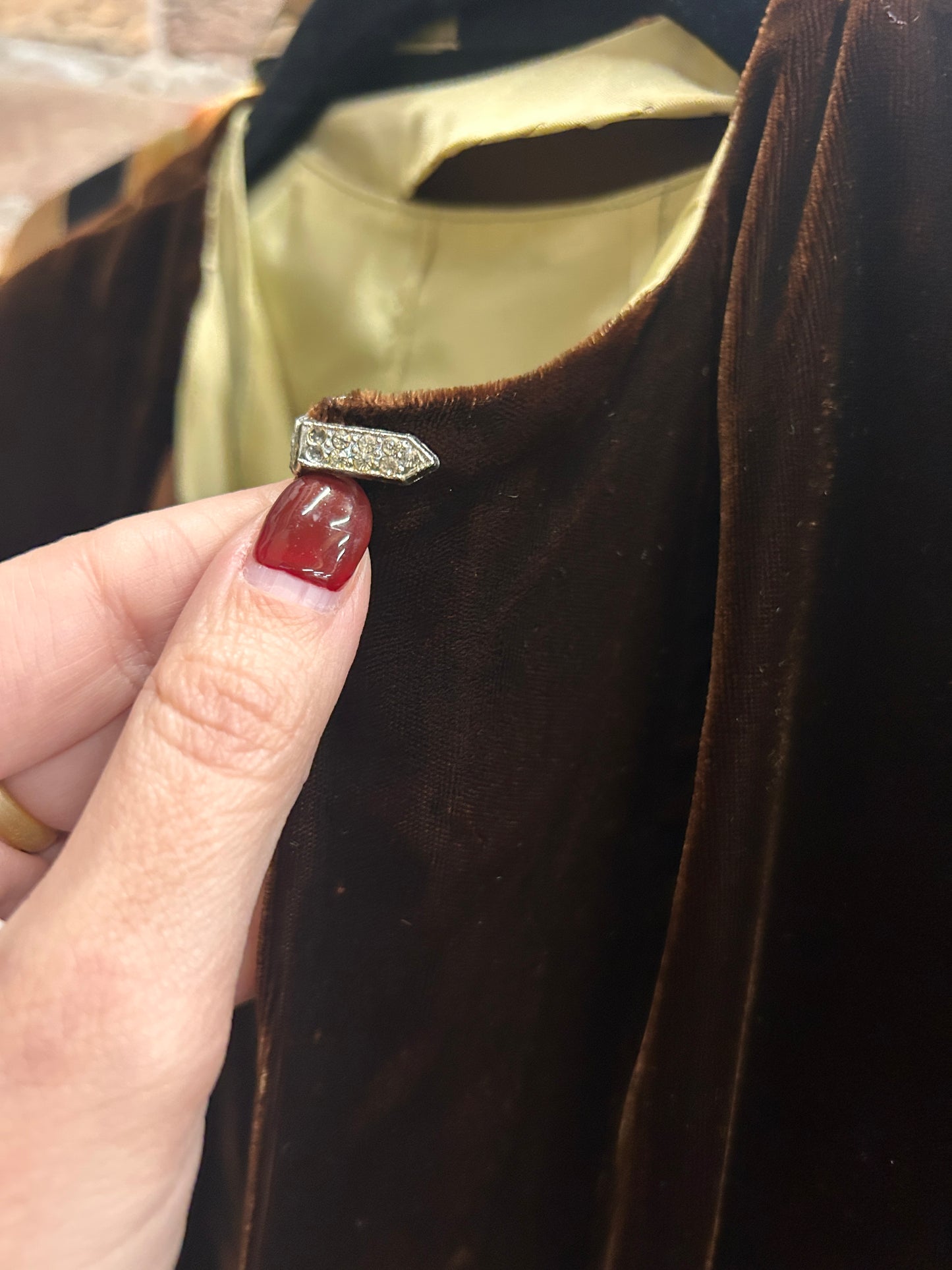 1930s Chartreuse Taffeta Gown with Silk Velvet Jacket - S/M