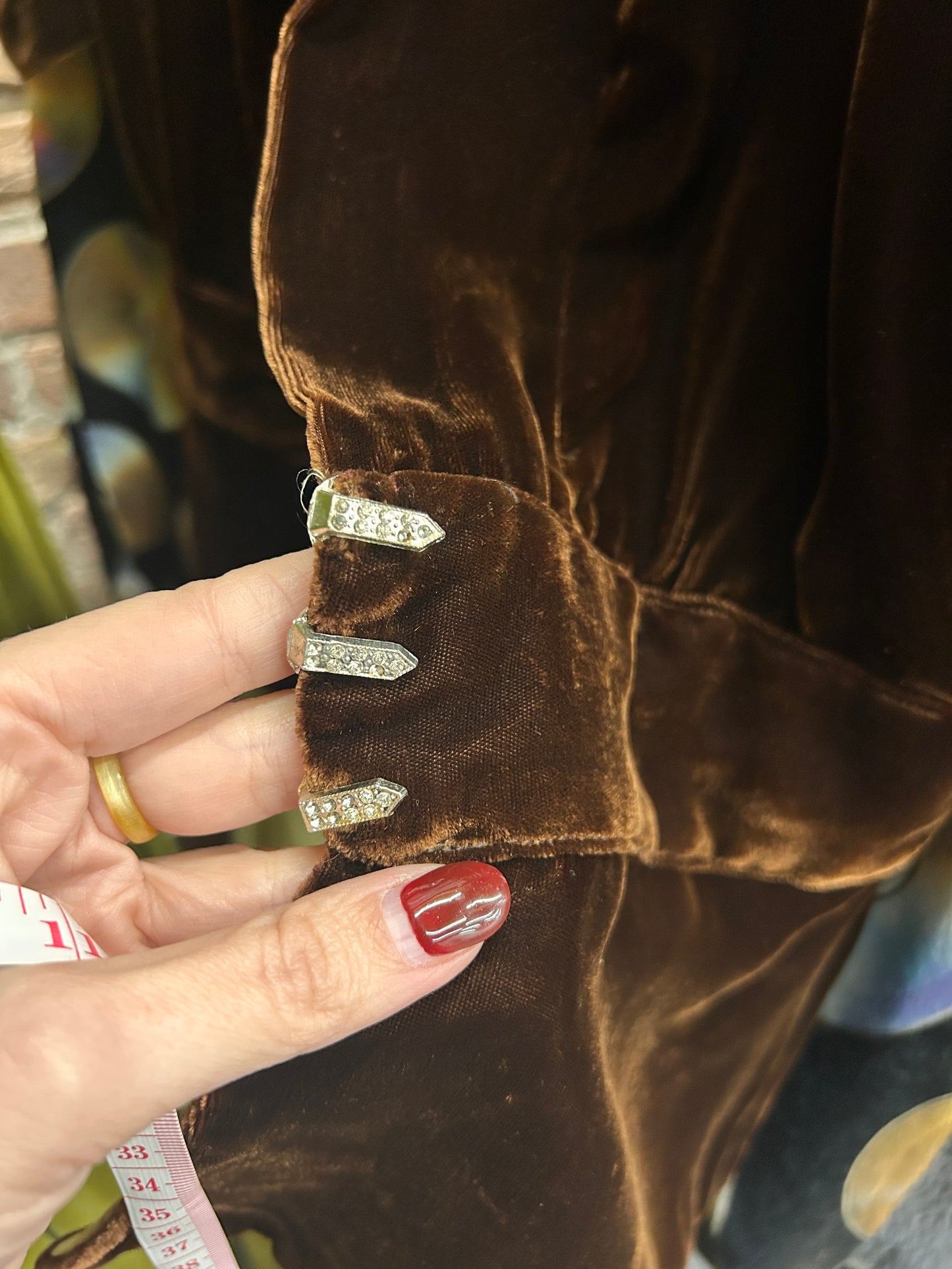 1930s Chartreuse Taffeta Gown with Silk Velvet Jacket - S/M