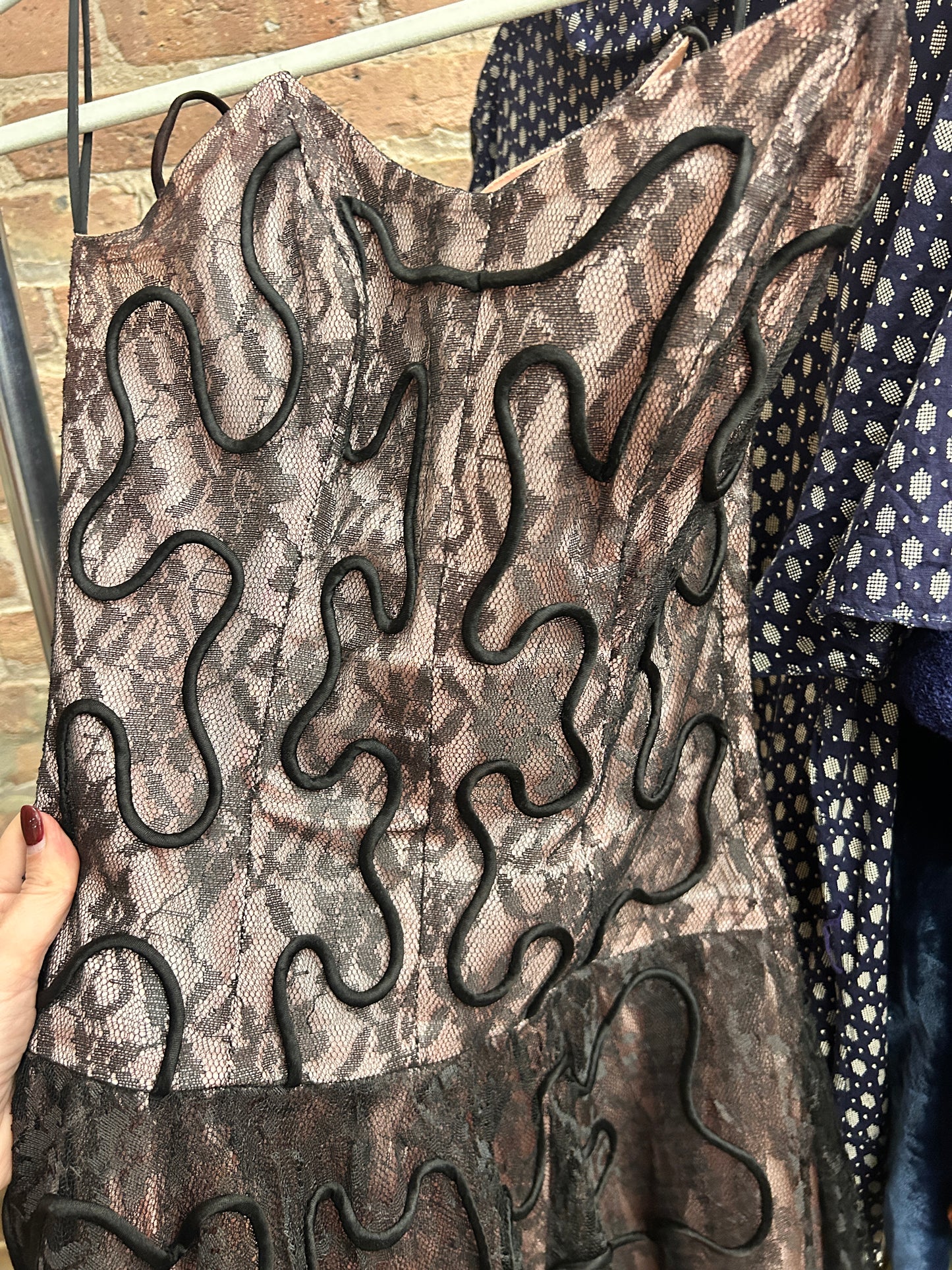 1950s Custom Lace & Taffeta Party Dress with Bolero - Small