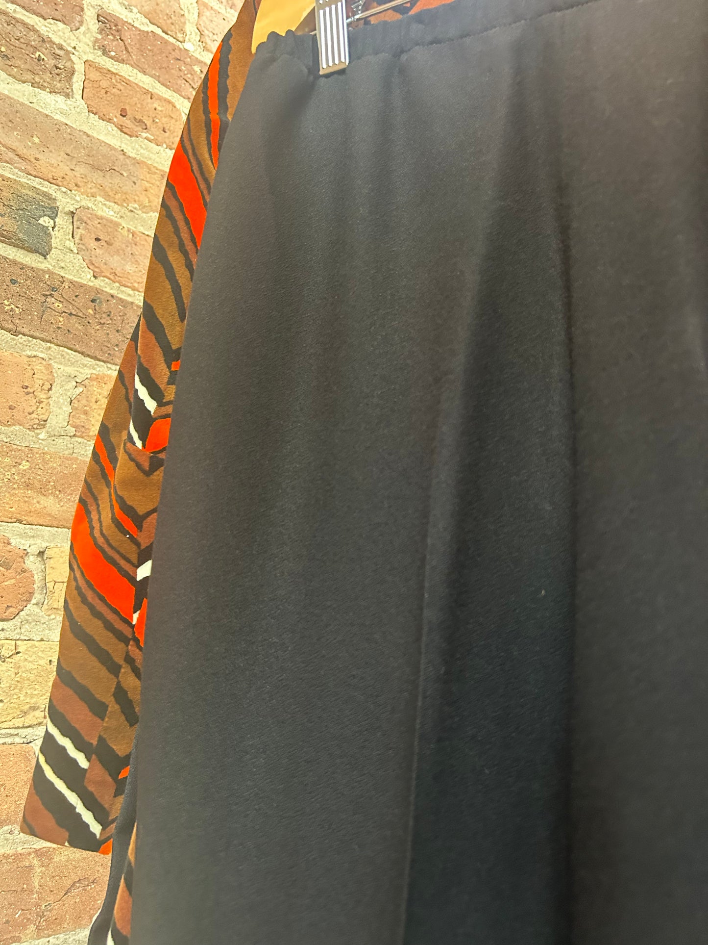 Vintage rare clothing 1970s Striped Tunic and Pant Velvet Set - Small