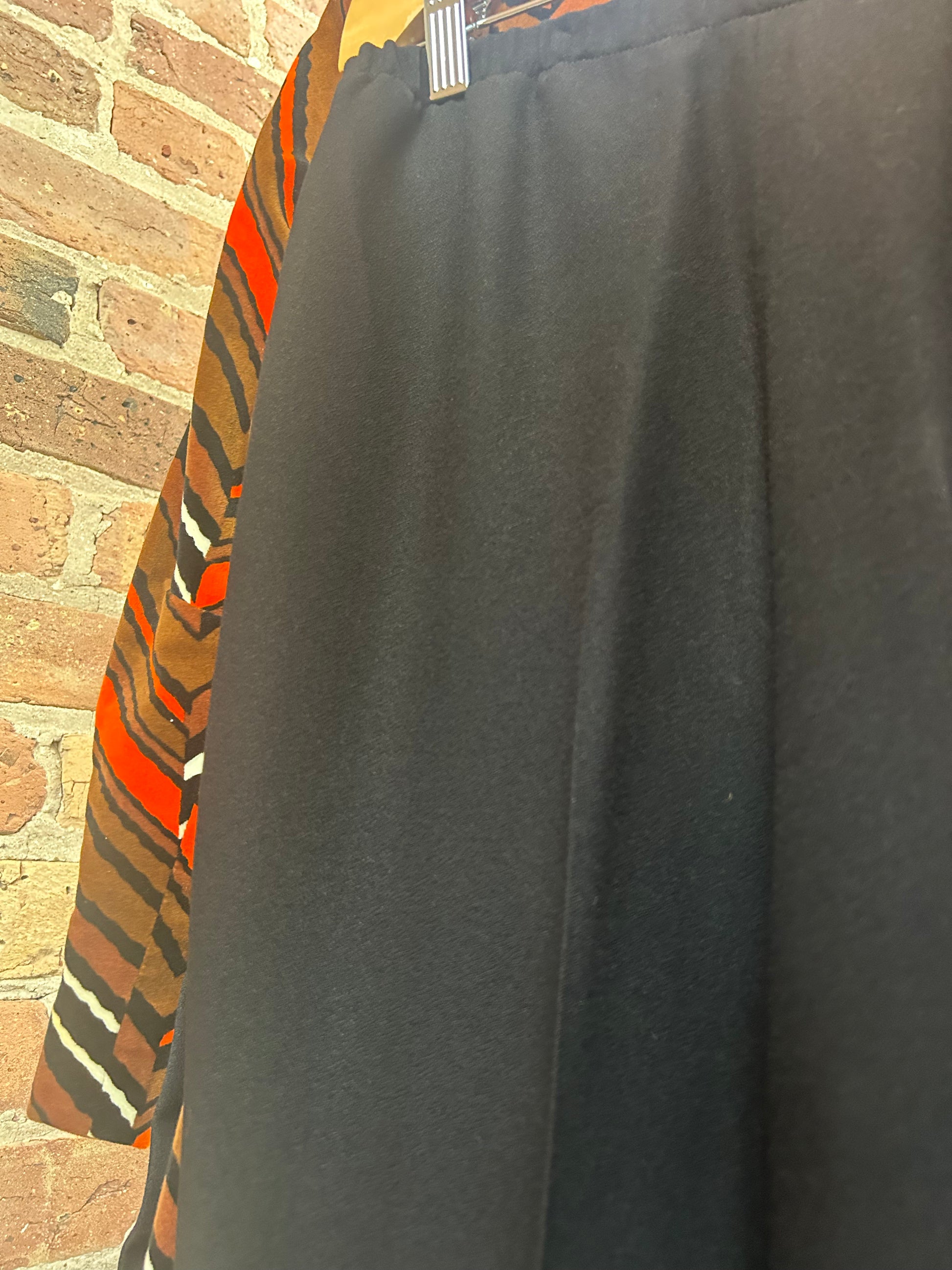 Vintage rare clothing 1970s Striped Tunic and Pant Velvet Set - Small