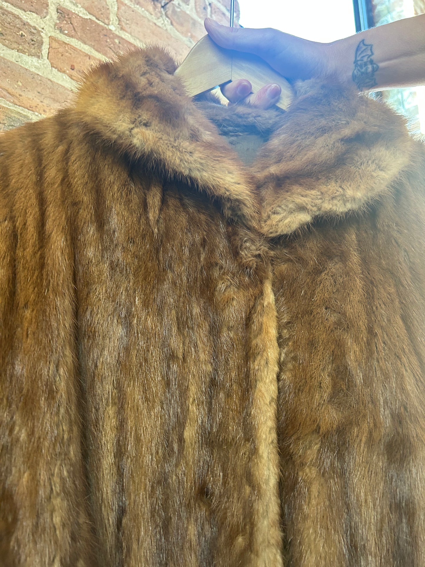 Vintage fur 1950s Mink Fur Swing Coat - M/L