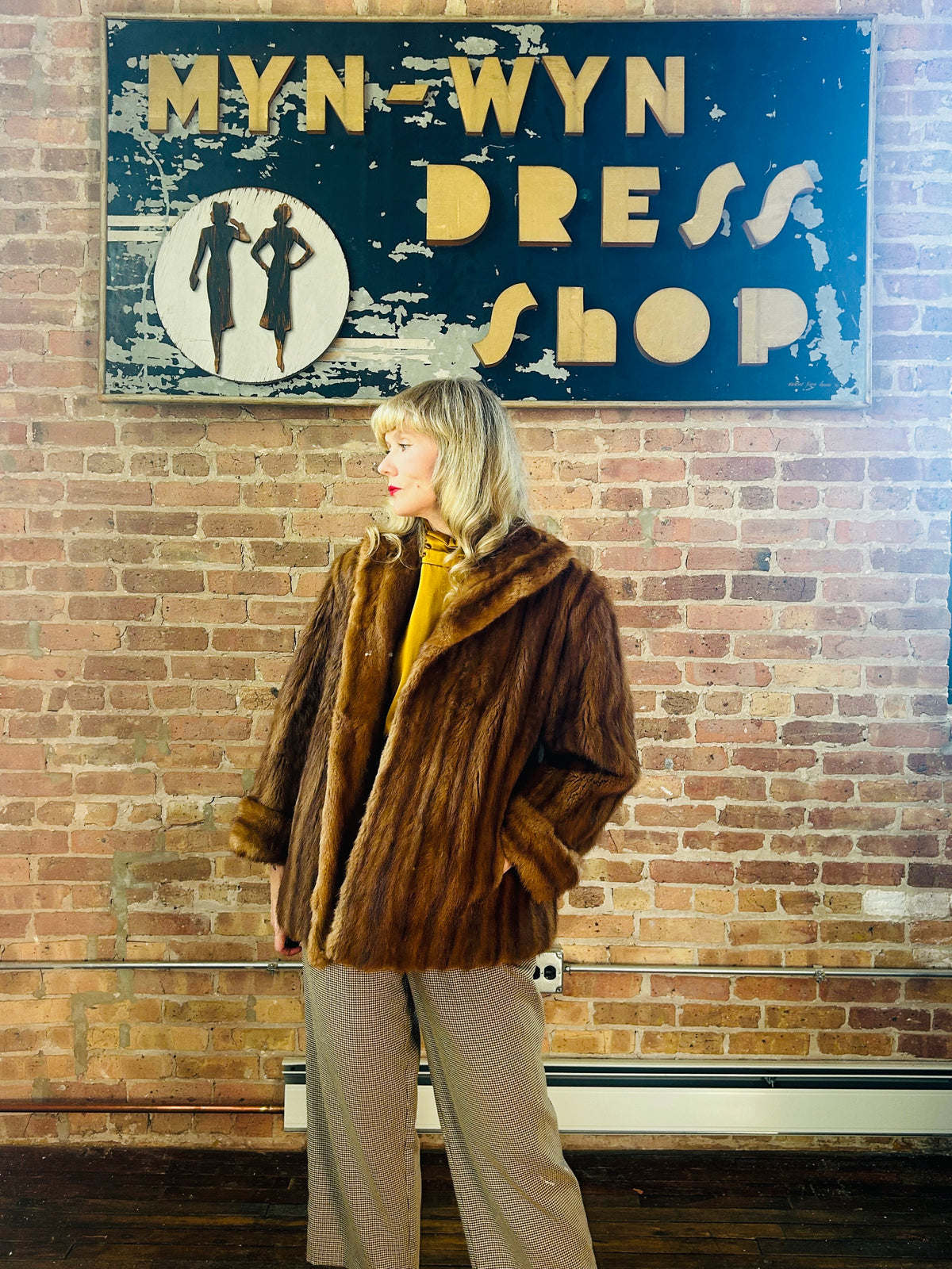 1950s Mink Fur Swing Coat - M/L
