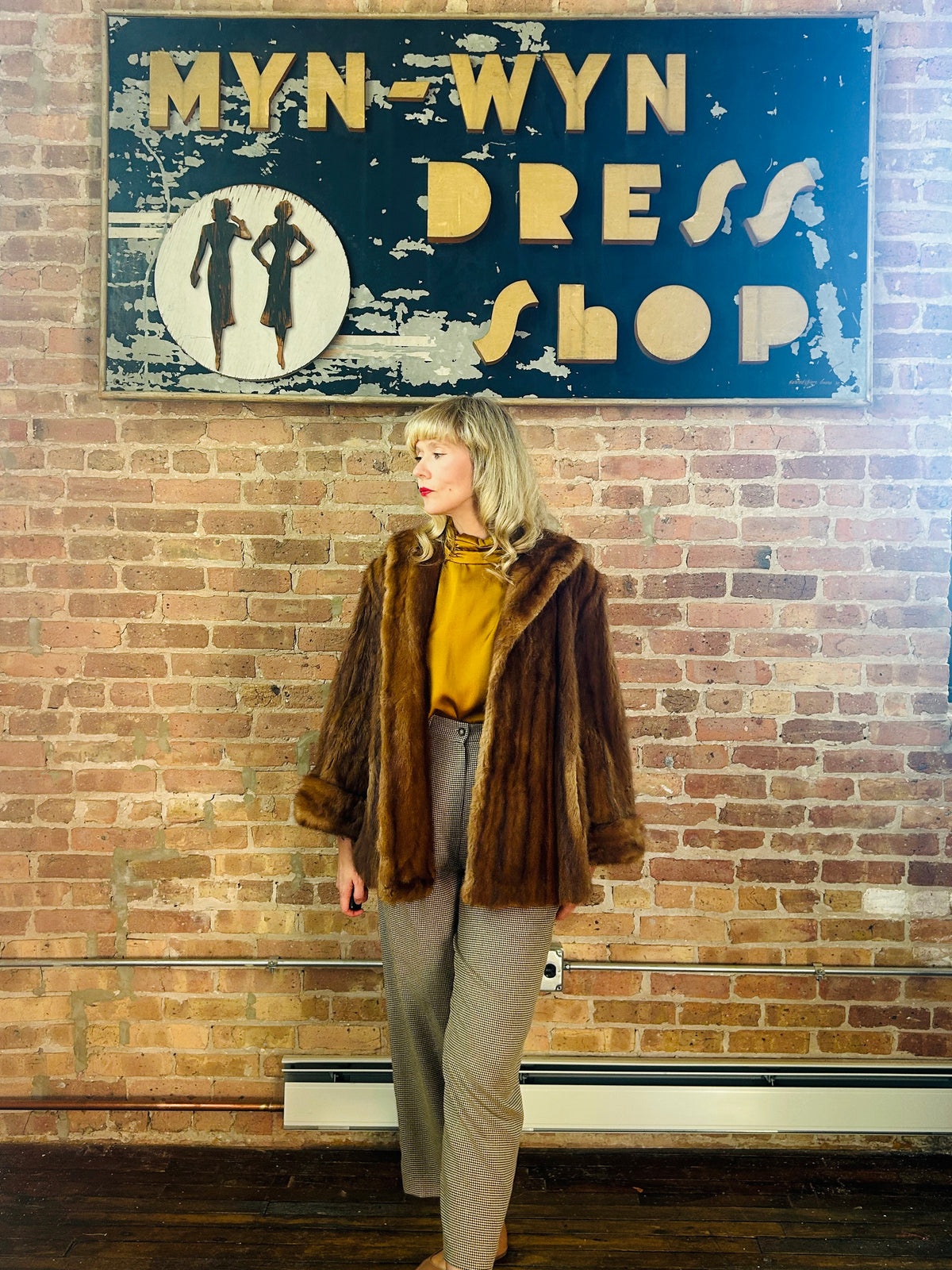 Vintage fur 1950s Mink Fur Swing Coat - M/L
