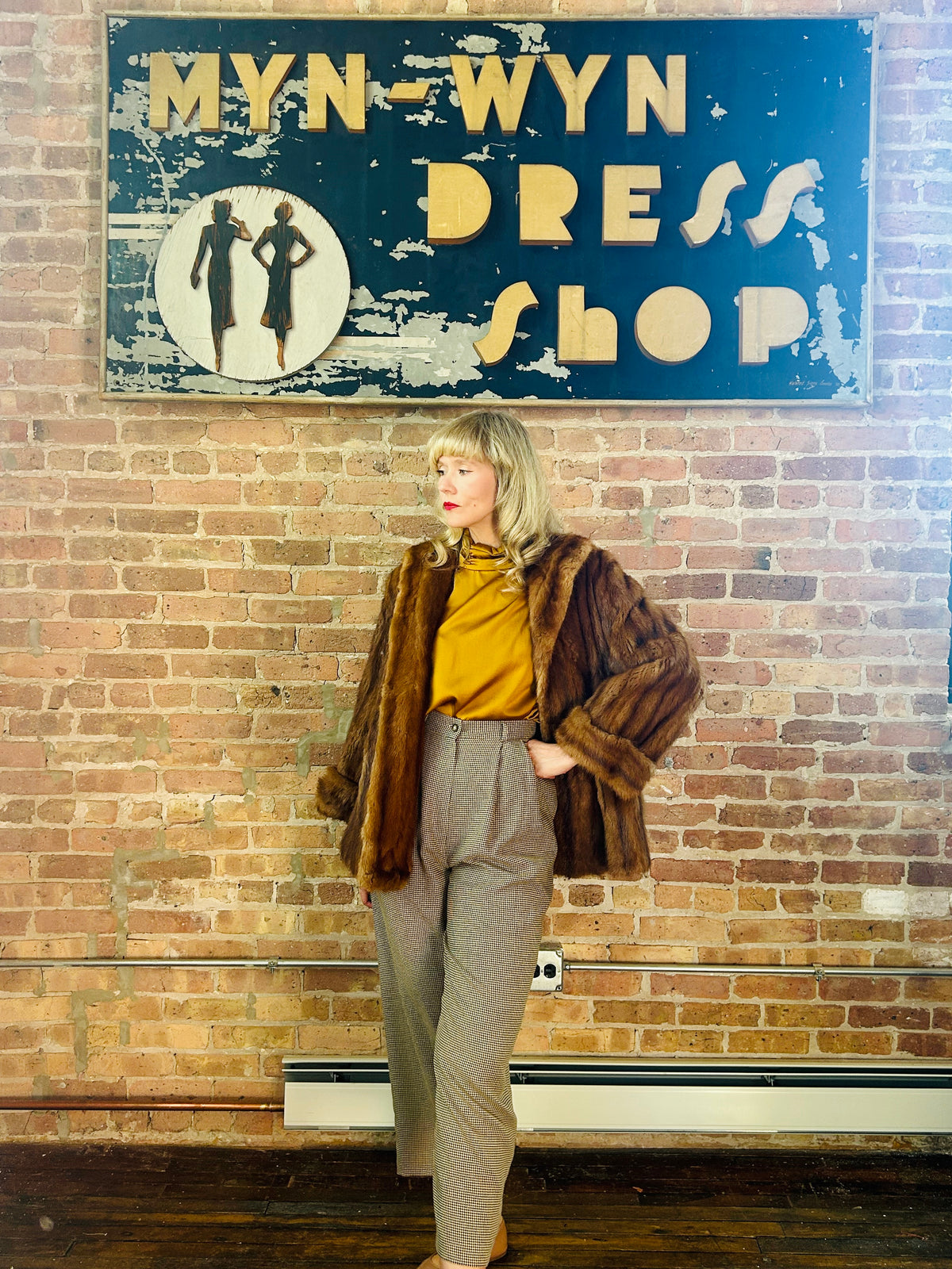 1950s Mink Fur Swing Coat - M/L